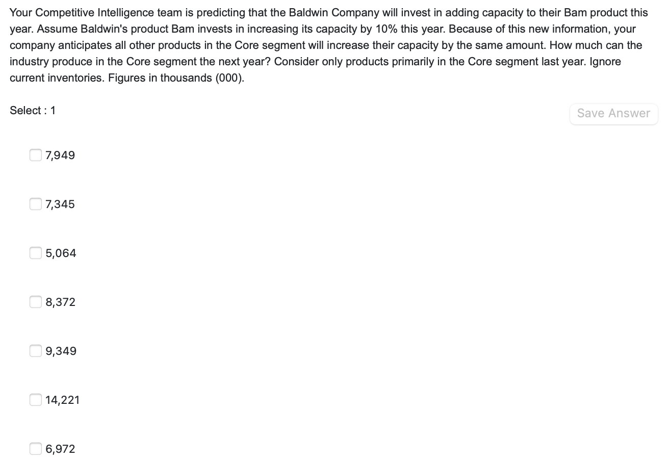 Your Competitive Intelligence team is predicting