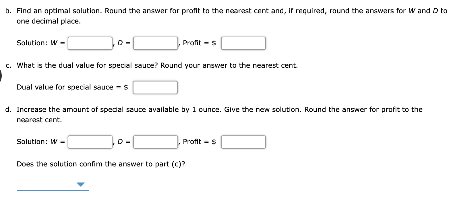 Problem 4-05 (Algorithmic) Kilgore's Deli is a