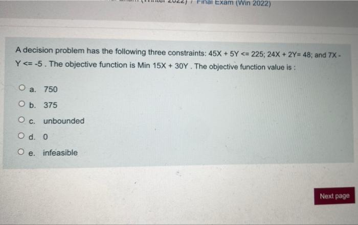 VLL) Final Exam (Win 2022) A decision problem has