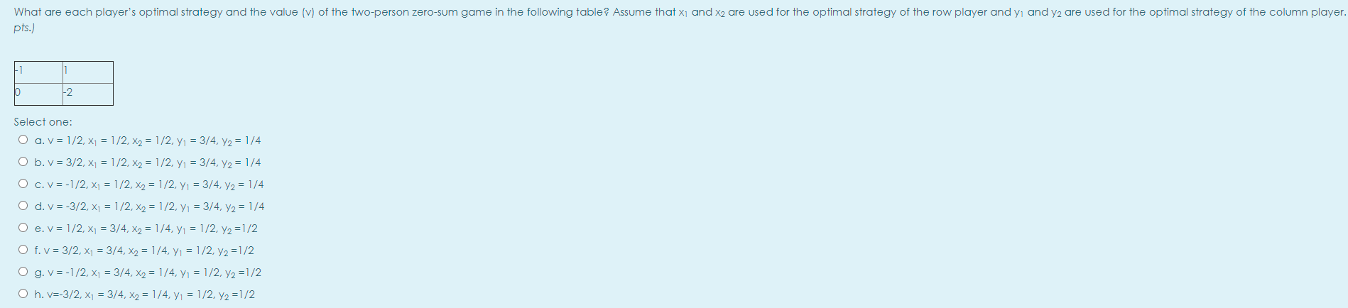 What are each player's optimal strategy and the