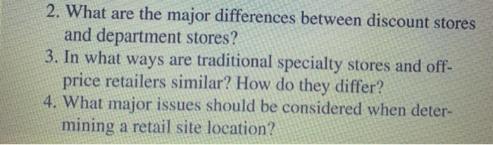 2. What are the major differences between