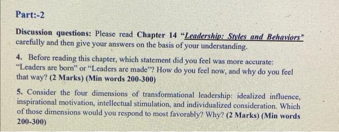 Important Note: - Support your submission with