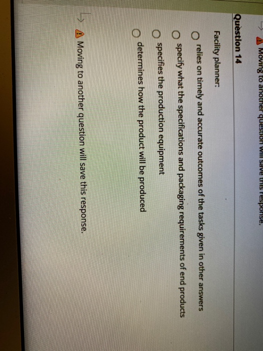 Moving to another question will save this