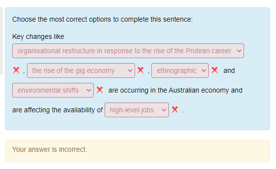 Choose the most correct options to complete this