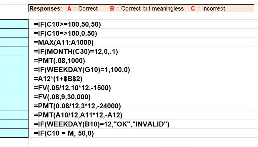 I need help figuring out they are correct or