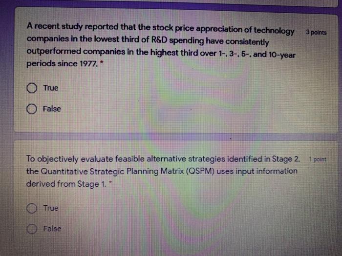 3 points A recent study reported that the stock