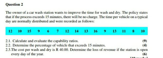 Assignments must be computerised, and data should