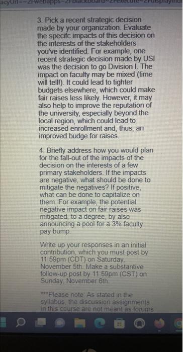 This discussion assignment requires you to apply