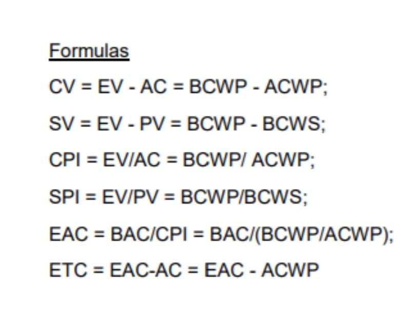 Question 2. Earned Value Analysis Using the data