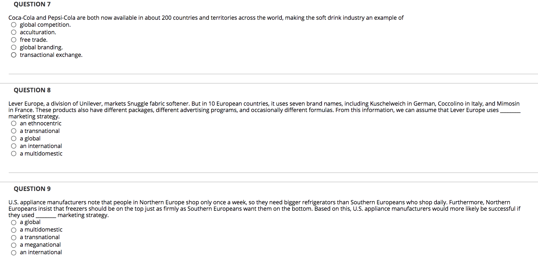 QUESTION 7 Coca-Cola and Pepsi-Cola are both now