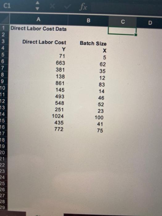 Exercise 14.6 (Static) THE DIRECT LABOR COST CASE