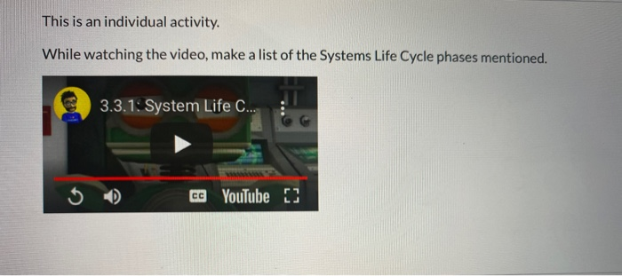 3.3.1: System Life Cycle - Summary of stages CC 5