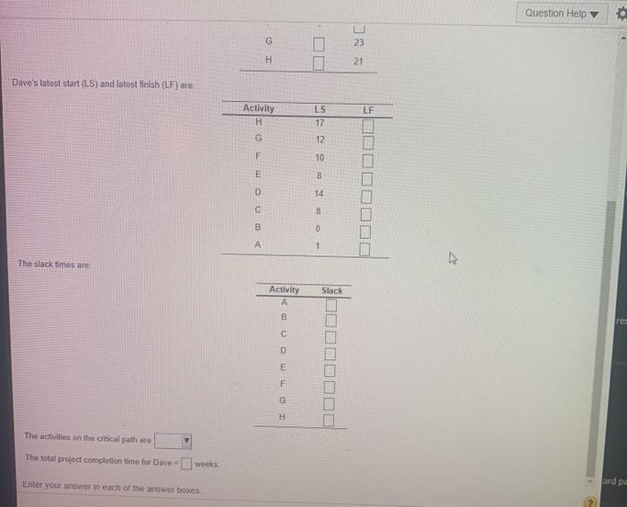 Question Help Charles Lackey operates a bakery in