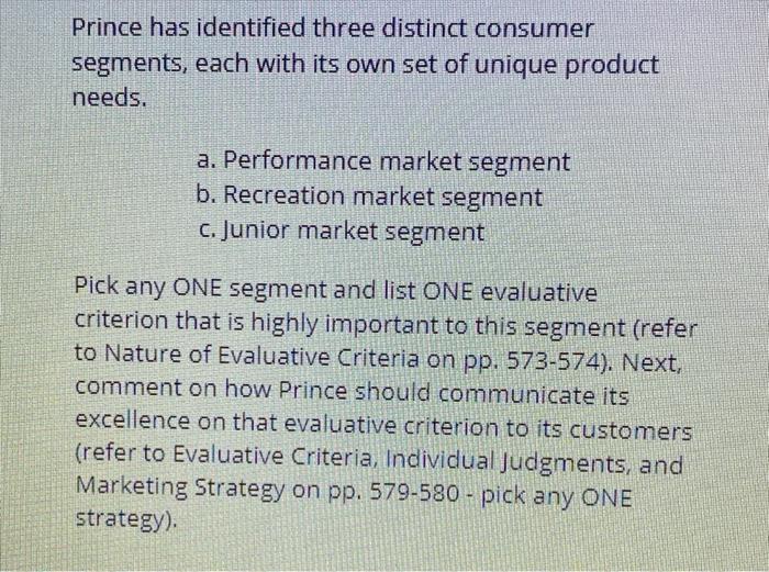 I only need help with a part about how Prince