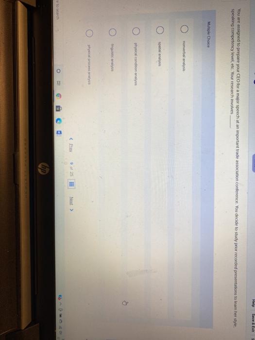 Help Save & E You are assigned to prepare your