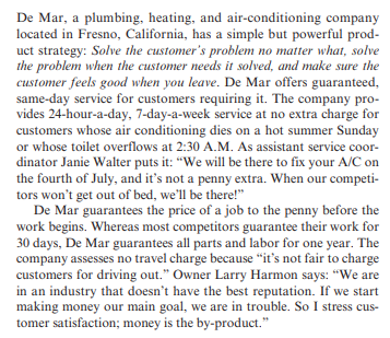 Read the DeMar case study at the end of Chapter 5