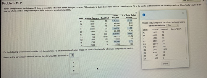 Problem 12.2 m into Anc i ens in the Marks and
