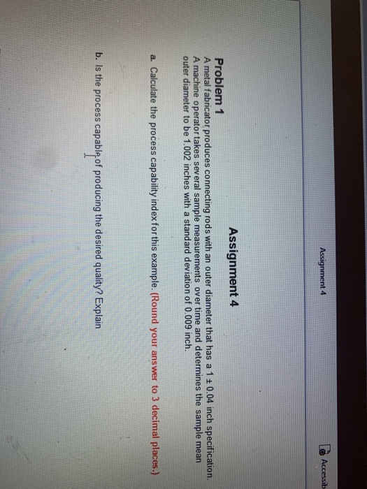 Assignment 4 Accessib Assignment 4 Problem 1 A