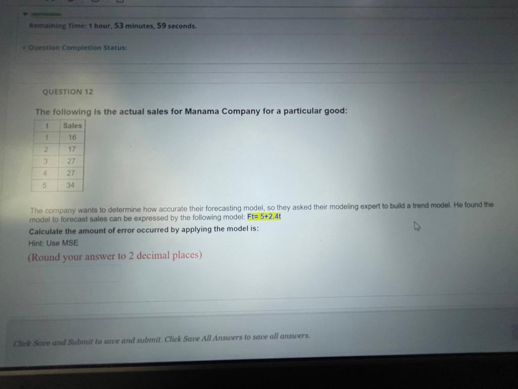 Remaining Time: 1 hour, 53 minutes, 59 seconds.