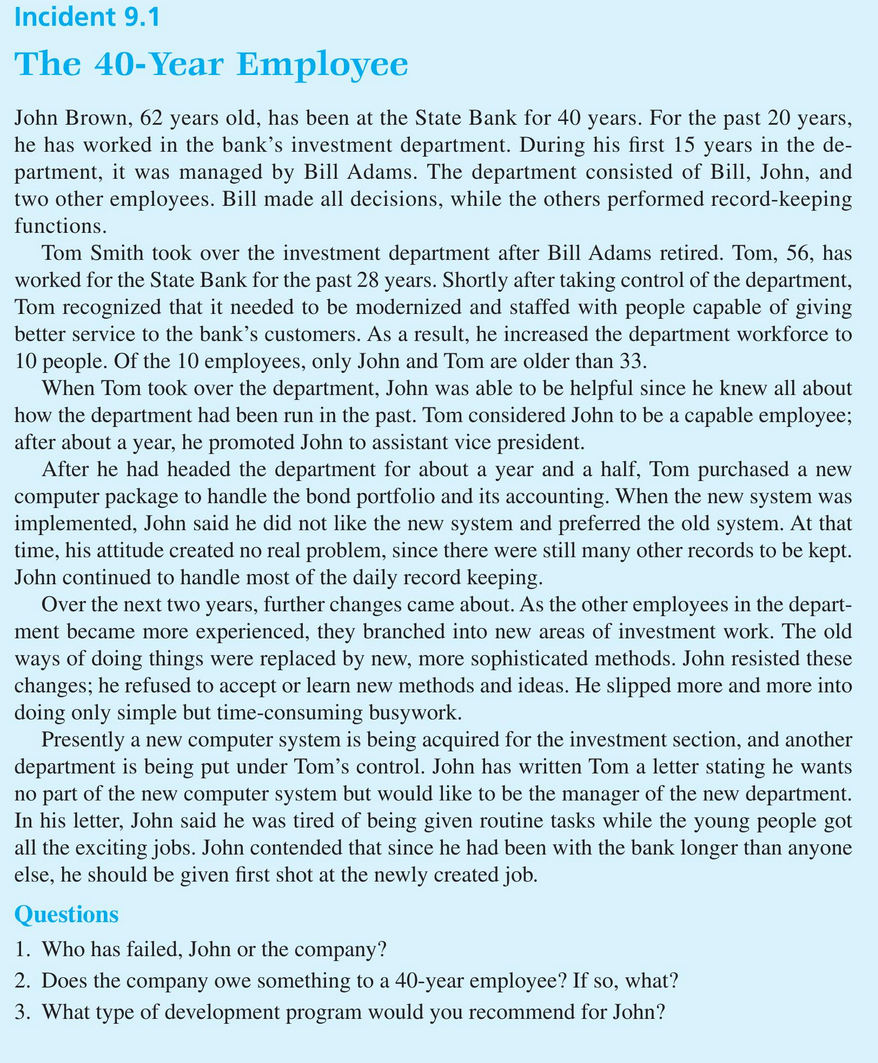 based on this incident 1- who has failed , john