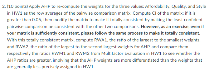 ONLY ANSWER QUESTION #2 PLEASE. This assignment