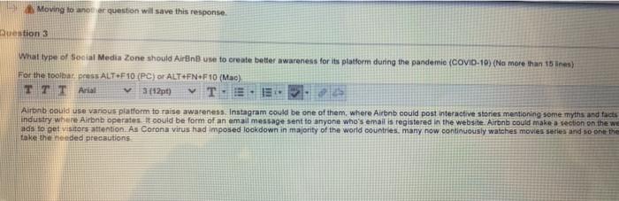 Moving to anoter question will save this