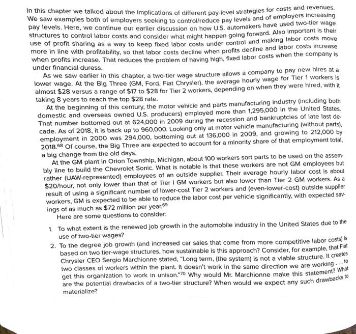 read the case study and answer the following