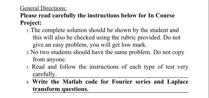Problem 5 (30 Marks) General Directions: Please