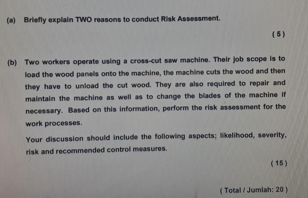 Bahagian A mengandungi TIGA soalan. Jawab DUA.