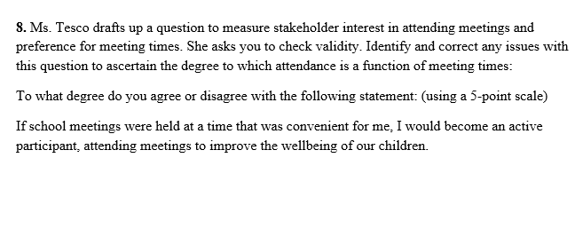 Scenario: Ms. Tesco is a new assistant director