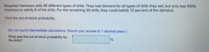 Kooyman hardware sells 36 different types of