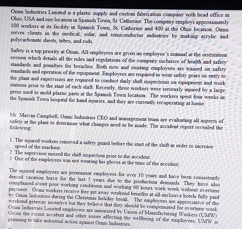 Omni Industries Limited is a plastic supply and