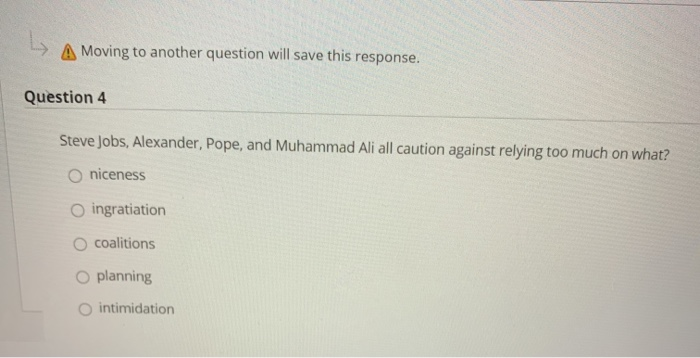 A Moving to another question will save this