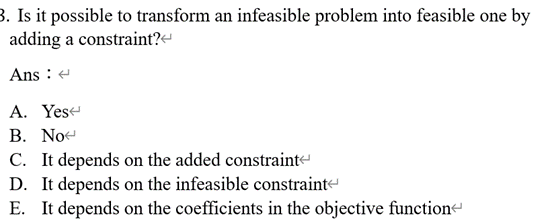 3. Is it possible to transform an infeasible