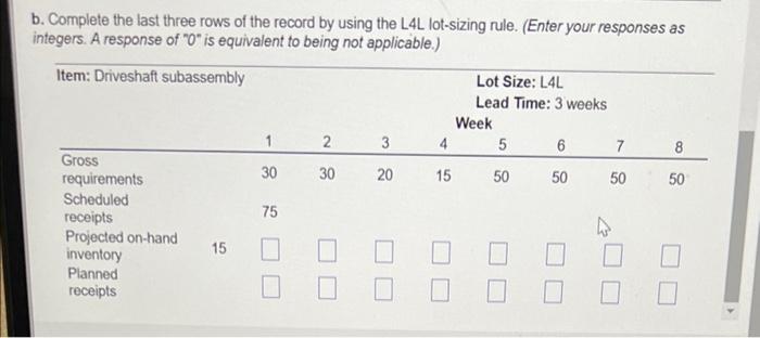 need help with second chart a. Complete the last