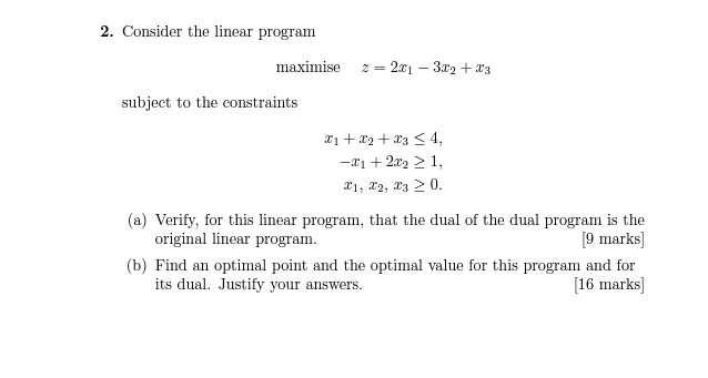 plz solve soon 2. Consider the linear program