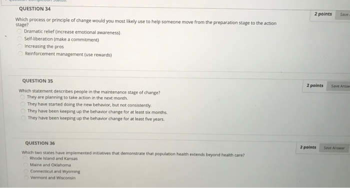 answer all questions QUESTION 34 2 points Save