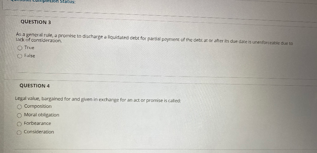 pletion Status: QUESTION 3 As a general rule, a