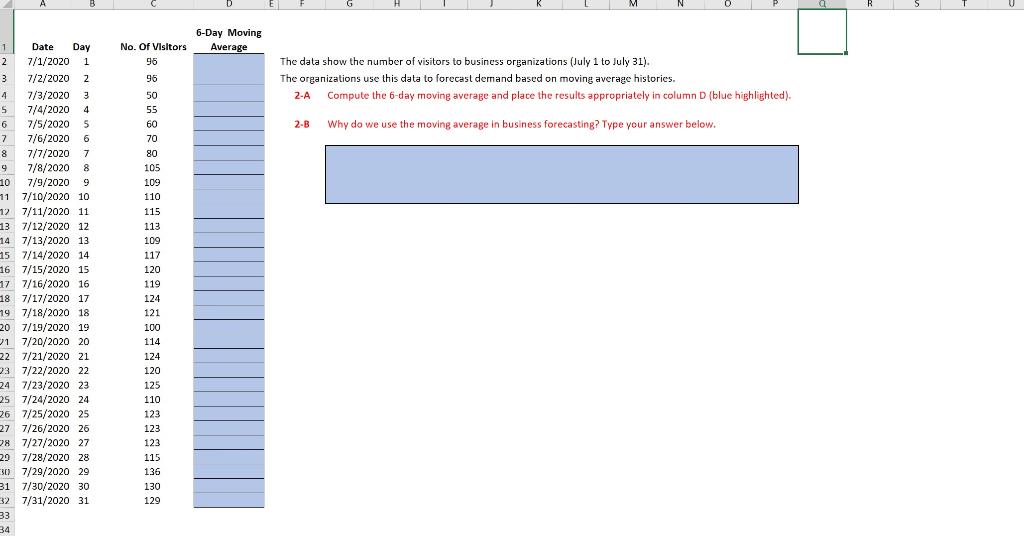 Hello - Q2 kindly I need help doing this part -