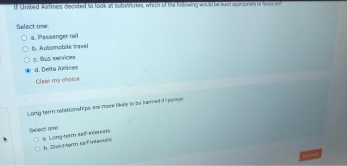 Insisting on multiple options and following a