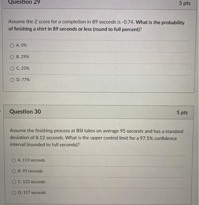 Question 11 5 pts Believeland Shirt Inc. (BSI) is