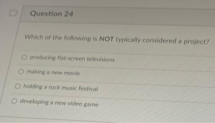 Which of the following is NOT typically