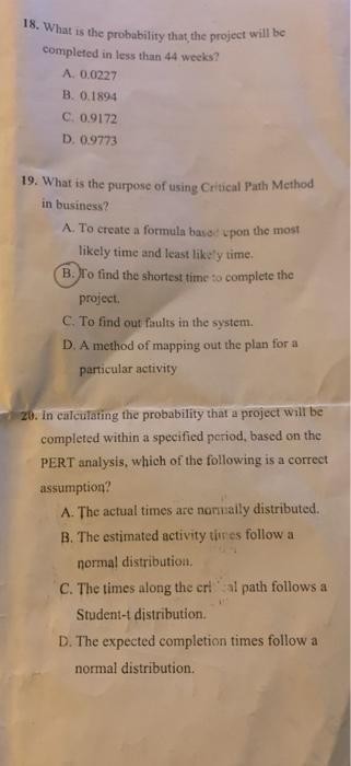 Use the scenario below to answer questions 16-18