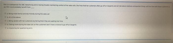 Kim is een for ABC Advertising and is having