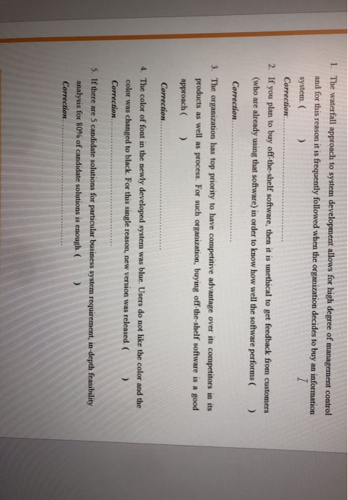 1. The waterfall approach to system development