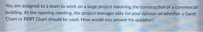 You are assigned to a team to work on a large