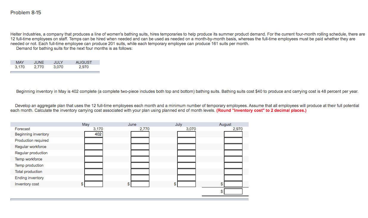 Need help on assignment for Operations
