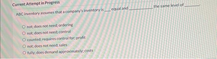 Current Attempt in Progress the same level of