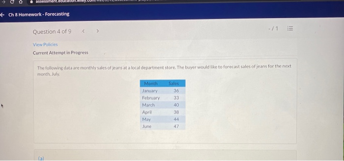 assessment.edu + Ch 8 Homework - Forecasting <