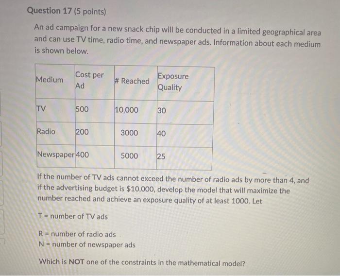 Urgent help please please answer all Question 17
